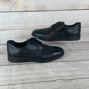 ECCO S Lite Hybrid Brogue Mens Sz EU 46 US 12-12.5 Shoes Black Leather Wingtip